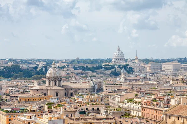 Vista aérea del centro de Roma desde el palacio de Vittoriano, región del Lacio, Italia . — Foto de Stock