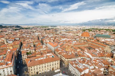 Güneşli görünümünden bakış açısı Campanilla, Toscana Eyaleti, İtalya, Floransa.