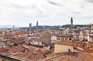 Güneşli görünümünden bakış açısı Campanilla, Toscana Eyaleti, İtalya, Floransa.
