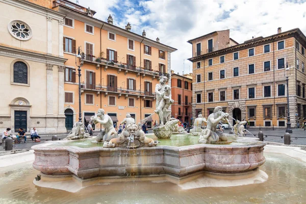 Del Moro фонтана на площі Навона, Рим, регіону Лаціо, Італія. — стокове фото