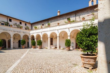 Villa d'Este, Tivoli Roma, Lazio bölgesi, İtalya yakınındaki iç iç avlusu.