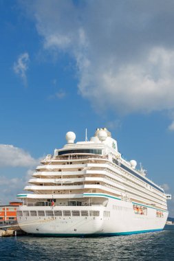 Okyanus gemisi bağlantı noktasında Boğaziçi, Istanbul, Türkiye.