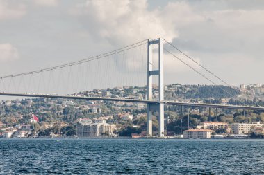 Boğaziçi köprü bağlayan Avrupa ve Asya, Istanbul, Türkiye.