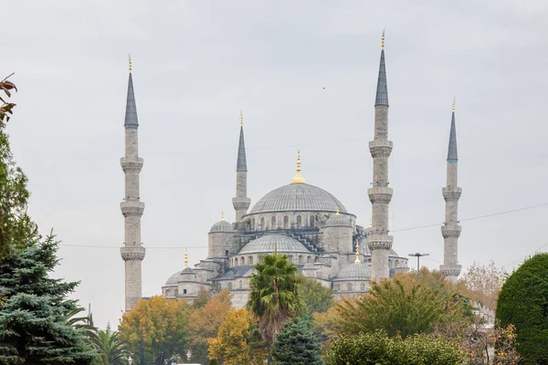 Mesquita azul na manhã nublada, Istambul, Turquia . — Fotografia de Stock