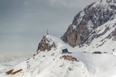 Dolomites Belvedere Valley Val di Fassa, Trentino-Alto-Adige bölgesi, İtalya Canazei yakınındaki görünümünü sabah.