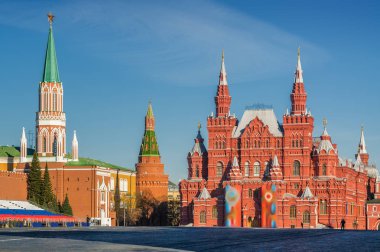 Sabah görünümünü Kızıl Meydan, Moskova, Rusya Federasyonu.
