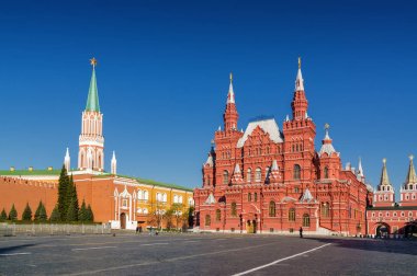Sabah görünümünü Kızıl Meydan, Moskova, Rusya Federasyonu.