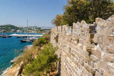 Güneşli görünümü Castle, St. Peter, Bodrum, Muğla ili, shakiradovileİL