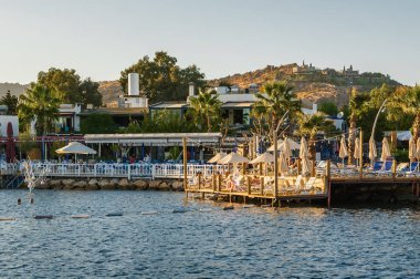 Sunset bay, Ortakent, Muğla ili, Türkiye'nin görünümünü.