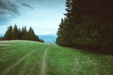 Manzara bahar büyük Dağları