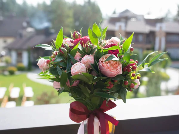 Svatební Kytice Květiny Dekorace Svatební Den — Stock fotografie