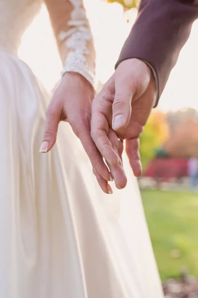 Handen Van Een Verliefd Echtpaar Relatie Liefde Tederheid — Stockfoto