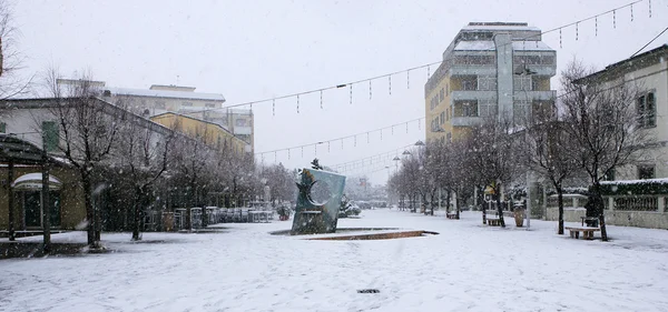 Cecina Marina, Livorno, Toscana - queda de neve — Fotografia de Stock