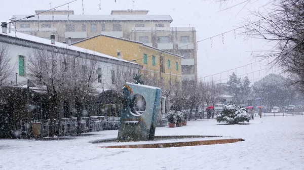 切奇纳滨海，利沃诺，托斯卡纳-降雪 — 图库照片