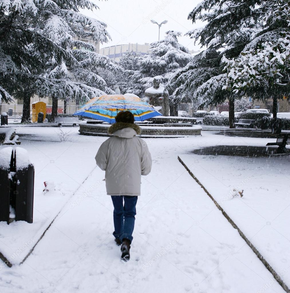 Cecina, Livorno, Tuscany - snowfall