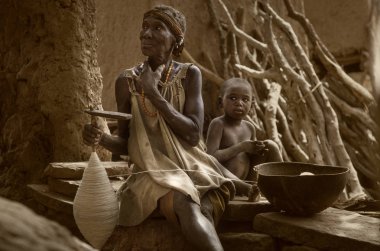 Dogon village, Dogon ülke, Tireli, Mali, Afrika