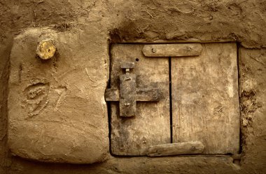 Mali, Afrika - Dogon Köyü ve tipik çamur binalar