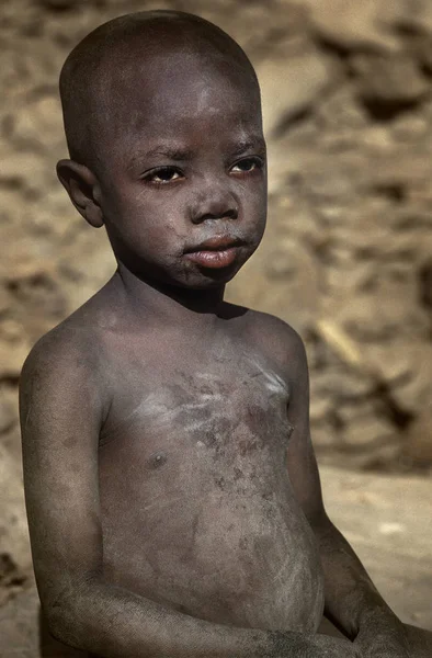 Mali, Afrika - Dogon dorp en typische modder gebouwen — Stockfoto