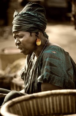 Mopti, Mali, Afrika - Ba birleştiği şehrin bağlantı noktası