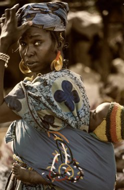 Mopti, Mali, Afrika - Ba birleştiği şehrin bağlantı noktası