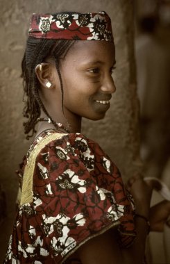 Mali, Batı Afrika - Dogon köy çamur evler, Peul ve Fulani p