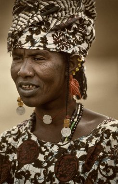 Mali, Batı Afrika - Dogon köy çamur evler, Peul ve Fulani p