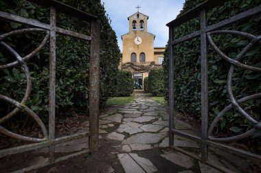 Bolgheri, Livorno - San Guido, Toskana, İtalya'nın görünümü 