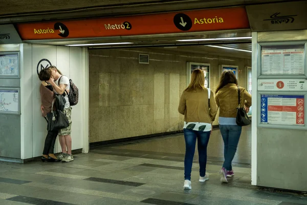 Budapest la capital de Hungría atravesada por el río Danubio — Foto de Stock