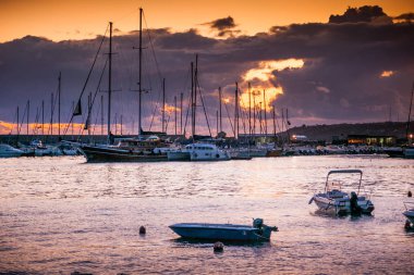 Sciacca, İtalya - 18 Ekim 2009: panoramik kıyı şeridi Sciacca otelleri