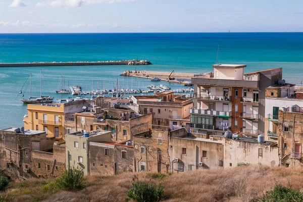 Sciacca, Itálie - 18. října 2009: panoramatický výhled na pobřeží v Sciacca — Stock fotografie