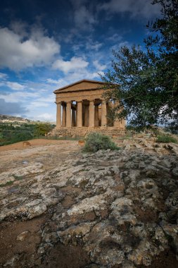 Agrigento, Italy - October 15, 2009: ancient Greek landmark in the Valley of the Temples outside Agrigento clipart