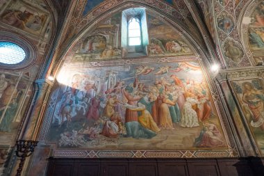 Volterra, Toskana - 21 Mayıs 2017 - Saint Francis Kilisesi, Inte