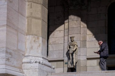 Budapest, Macaristan - Avril 16, 2016: Teras okuyucu
