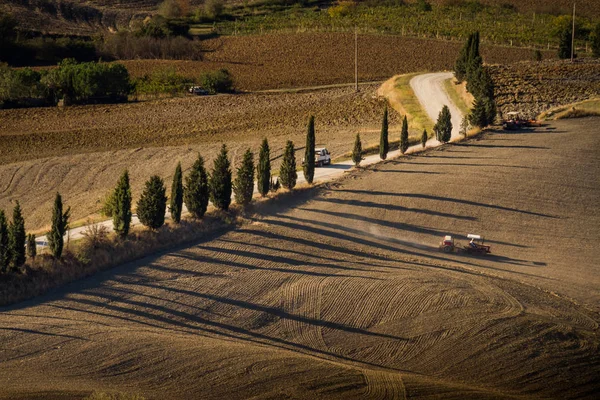 Toscana, Italia - Paesaggio toscano con dolci colline — Foto Stock