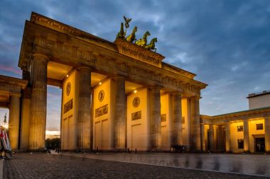 BERLIN, GERMANY - SEPTEMBER 23, 2015: Famous Brandenburger Tor (