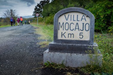 Casaglia, Pisa, İtalya - 09 Kasım, 2017: CA'lar Trekking rotası