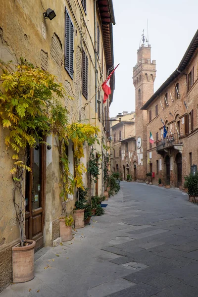 Senderismo otoñal en la provincia de Siena, desde Buonconvento hasta —  Fotos de Stock