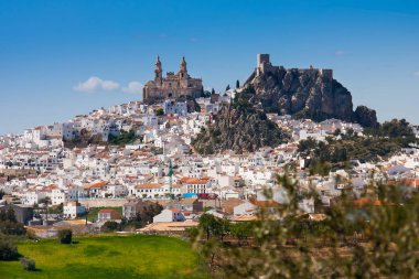 Olvera Cadiz Eyaleti, Andalucia, güneyli beyaz bir köydür