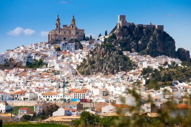 Olvera Cadiz Eyaleti, Andalucia, güneyli beyaz bir köydür
