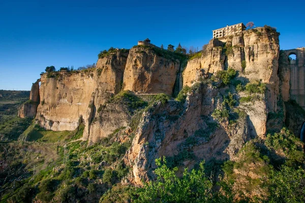 Ronda, provincia de Málaga, Andalucía, España - Puente Nuevo ) — Foto de Stock