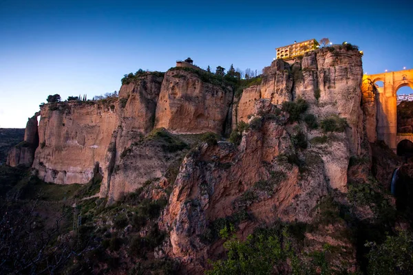 Ronda, provincia de Málaga, Andalucía, España - Puente Nuevo ) — Foto de Stock