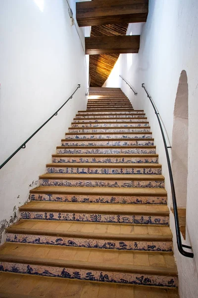 Ronda, Malaga province, Andalusia, Spain - staircase with majoli — Stock Photo, Image