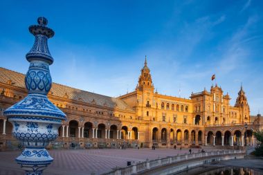 Seville, Andalusia, Spain - Plaza of Spain in Seville clipart