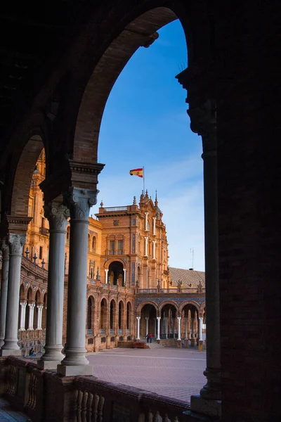 Sevilla, Andalusie, Španělsko - Plaza Španělska v Seville — Stock fotografie