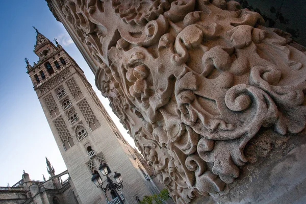 Sevilla Andalusie Španělsko Detail Ulici Budově Zvané Meson Del Moro — Stock fotografie
