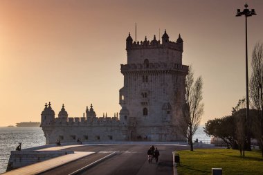LISBON, PORTUGAL - Belem Tower, 1515-1521, Extremadura, Lisbon. 