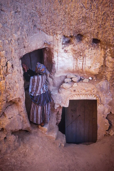 Matmata, Туніс - троглодити житлових приміщень в село берберські — стокове фото
