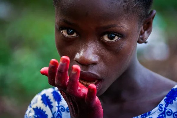 Yongoro Sierra Leone Mei 2013 West Afrika Onbekende Jongen Yongoro — Stockfoto