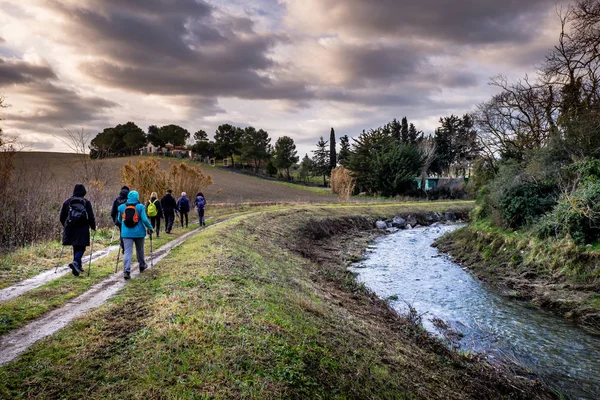 Castellina Marittima vandring - Pisa, Toscana, Italien — Stockfoto