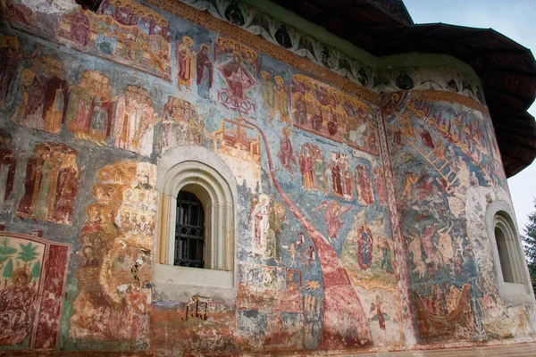 Mosteiros Ortodoxos Bucovina Mosteiro Rasca Dos Famosos Mosteiros Pintados Região — Fotografia de Stock